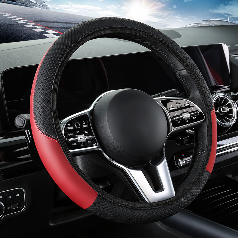 Car Steering Wheel Cover Elastic Rimless Leather