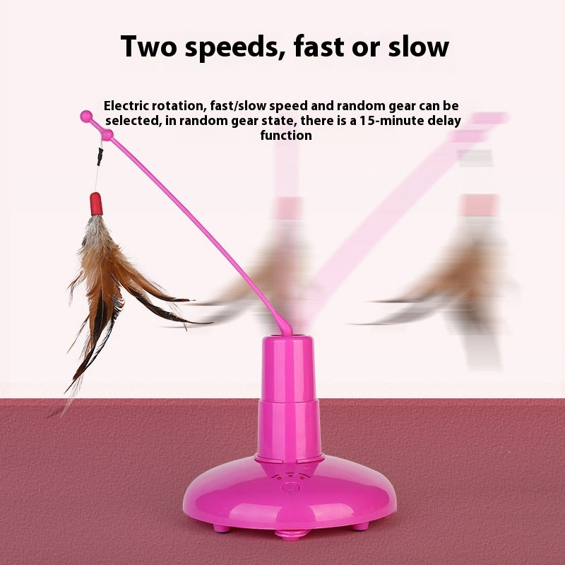 Pet Cat Toy Automatic Rotation Cat Pole Toy