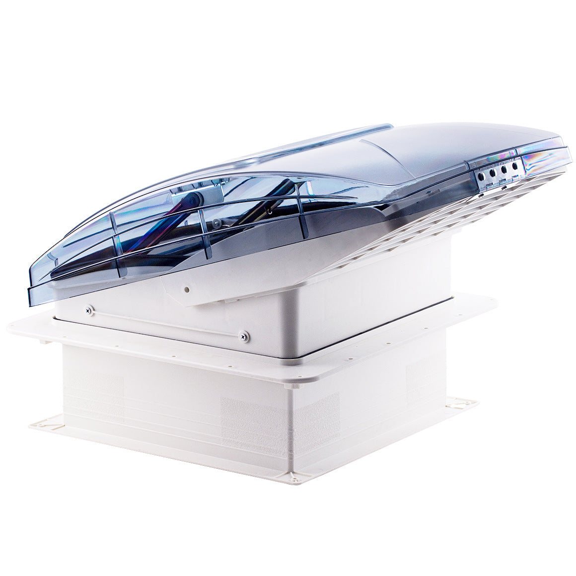 14-inch RV Roof Vent White RV Interior Vent With Fan Black Range Hood Exhaust Cover