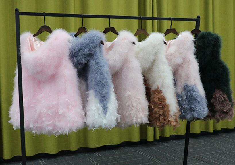 Women's Simple Ostrich Hair Lace Fur Vest