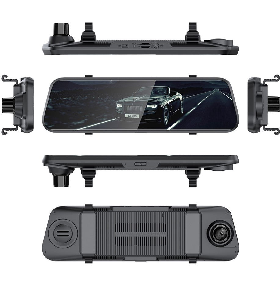 Streaming Media Rearview Mirror Driving Recorder 10 Inch Full Screen