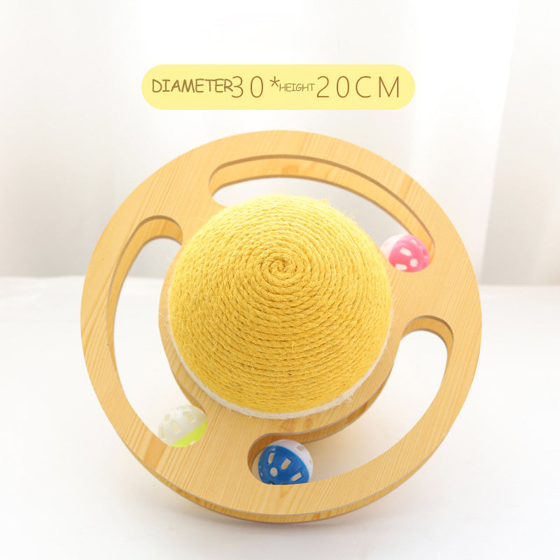 Sisal Rope Cat Scratcher Ball Toys Interactive Scratching Post Kitten Toy Furnature Scraper Grinding Scratch Board Ball For Cats