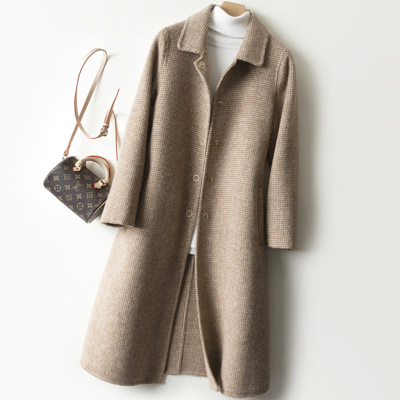 Over-the-knee Fashionable Woolen Coat Loose