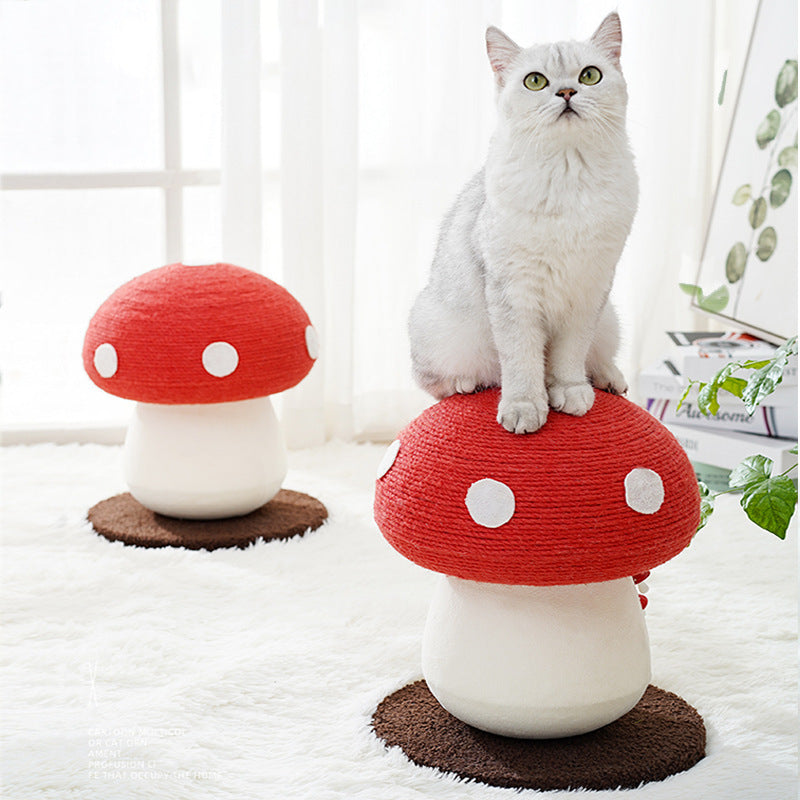 Cat Scratch Board Mushroom Red Umbrella Scratching Board Cat Toy