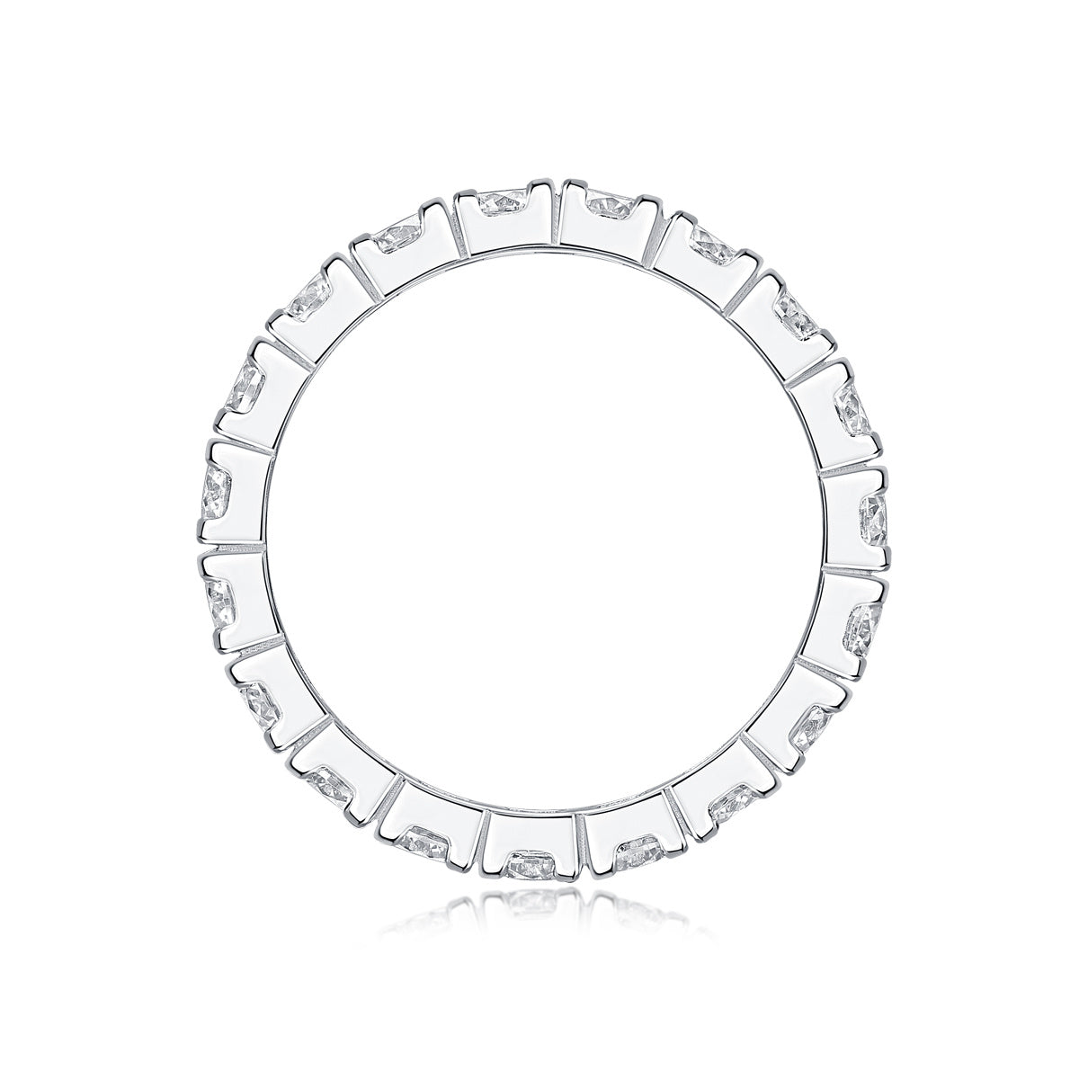 Van Gogh Starry Sky - A Wedding Ring Set With 0.1-carat Top-quality Moissanite S925 Silver And Platinum-plated Diamond. The Ring Can Be Inspected With A Diamond Pen