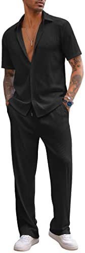 Solid Color Short-sleeved Trousers Loose Leisure Suit