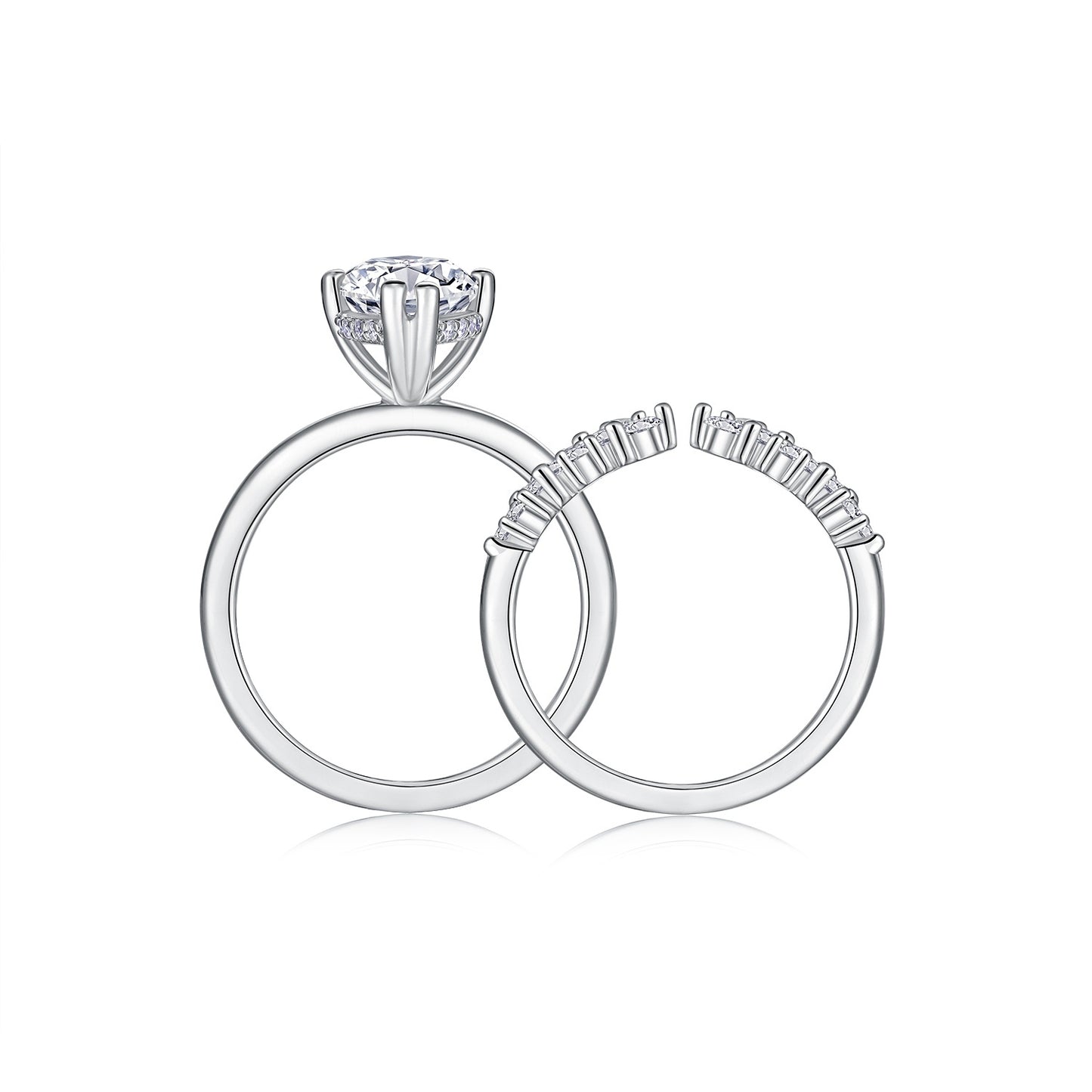 Star Eye Ring - Set With Top-quality Moissanite S925 In Silver And Platinum-plated, This Wedding Ring Can Be Inspected With A Diamond Pen
