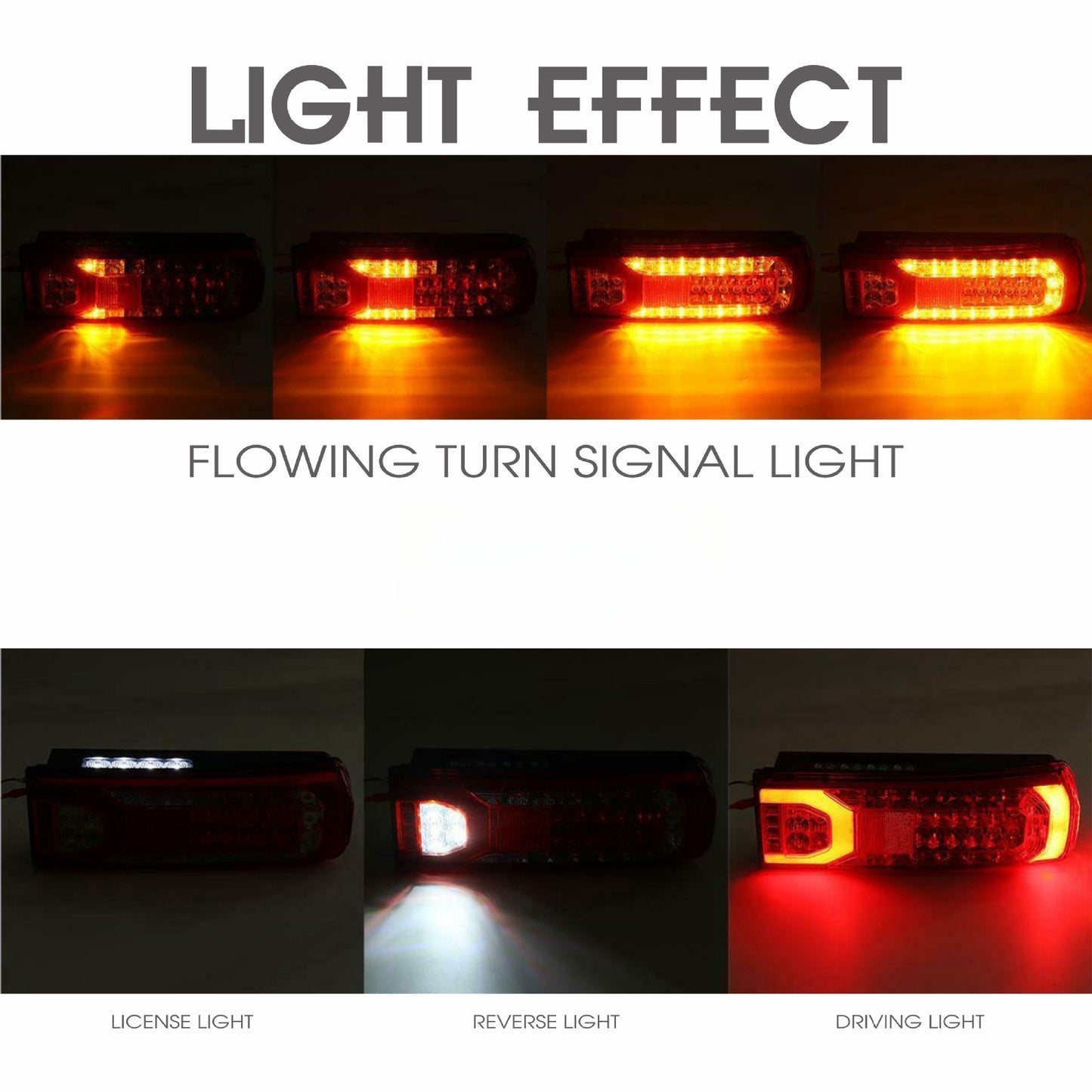 Car Heavy Truck LED Running Water Rear Lamp
