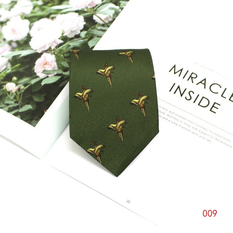 Casual Men's Tie Business Formal Wear 9CM Printed British Style Polyester Yarn Tie