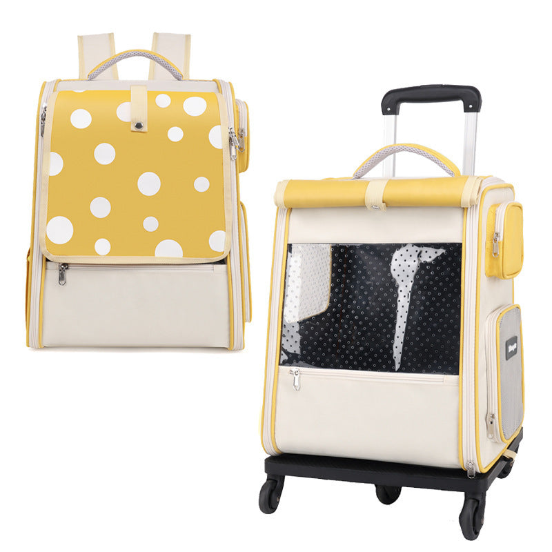 Multifunctional Draw-bar Pet Bag Portable Cat Luggage
