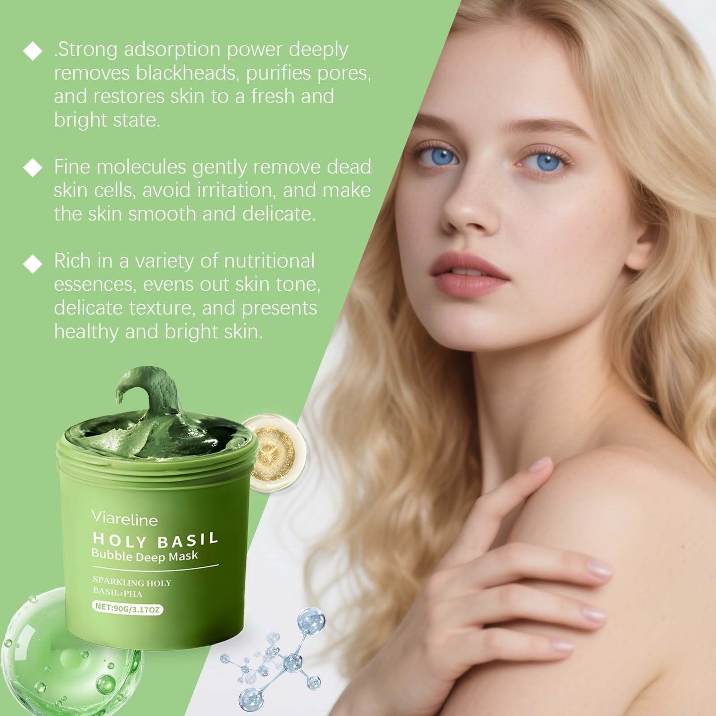 Holy Basil Bubble Deep  Mask Set