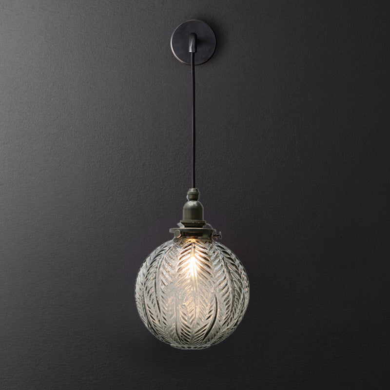 Vintage Glass Small Droplight Cafe Living Room LED Shop Dining-room Lamp