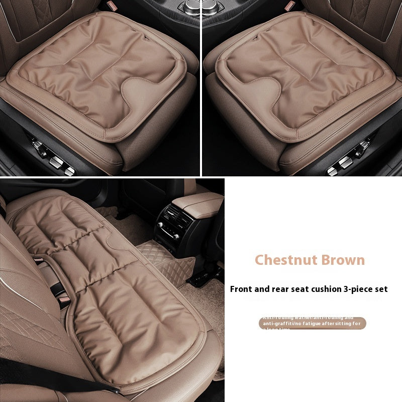 Car Seat Cushion Anti-fouling Leather Winter One-piece Three-piece Set
