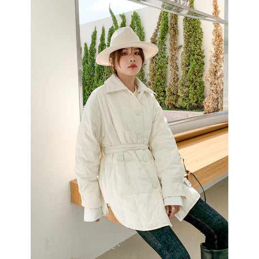 Fashion Loose White Duck Down Jacket