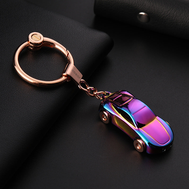 Car Cute Couple Light-on Keychain
