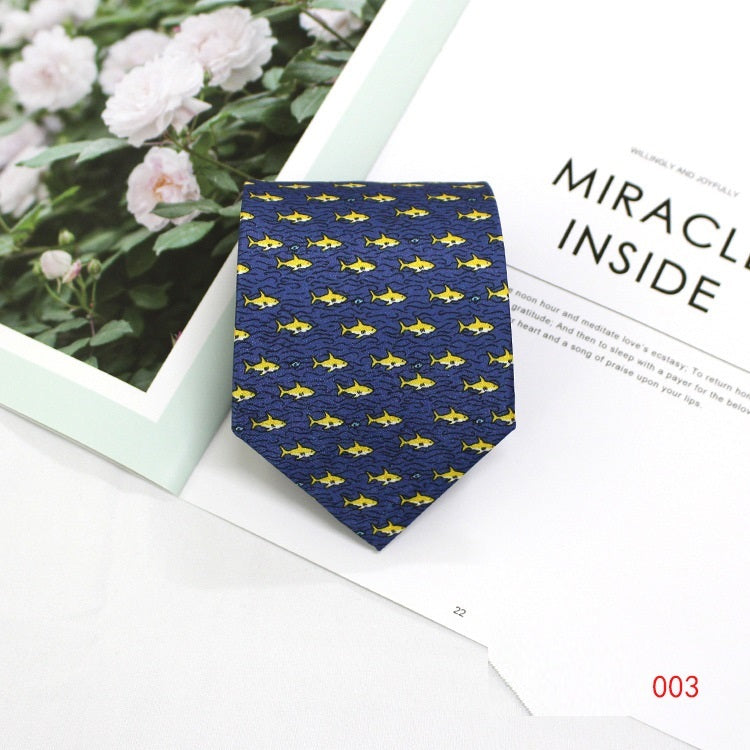 Casual Men's Tie Business Formal Wear 9CM Printed British Style Polyester Yarn Tie
