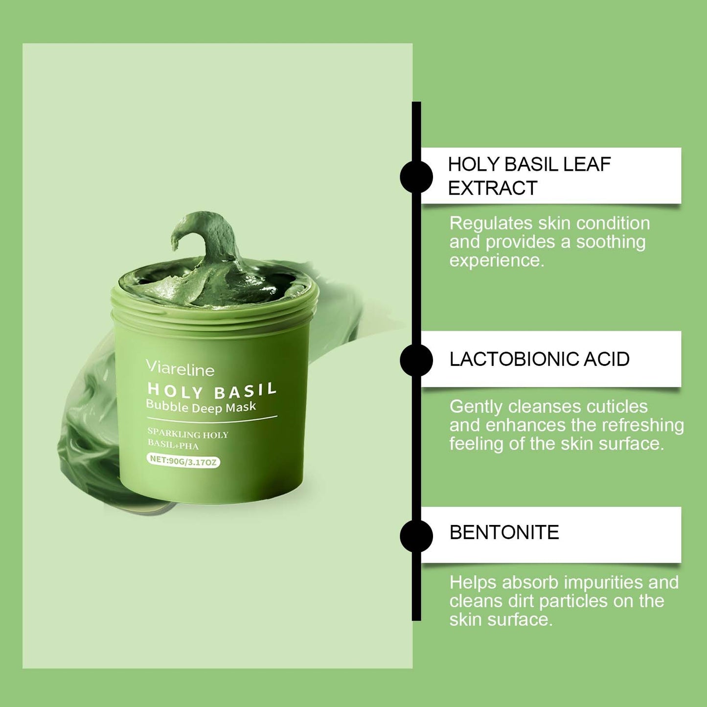 Holy Basil Bubble Deep  Mask Set