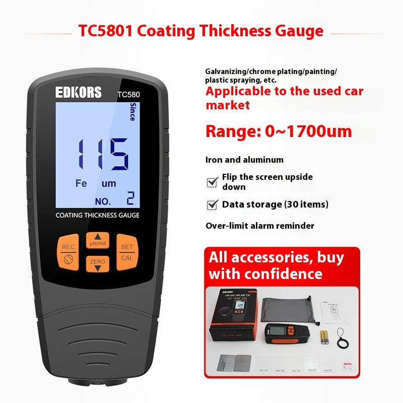 Automobile Paint Surface Plastic Spraying Iron Zinc Paint Film Thickness Detection Measuring Instrument