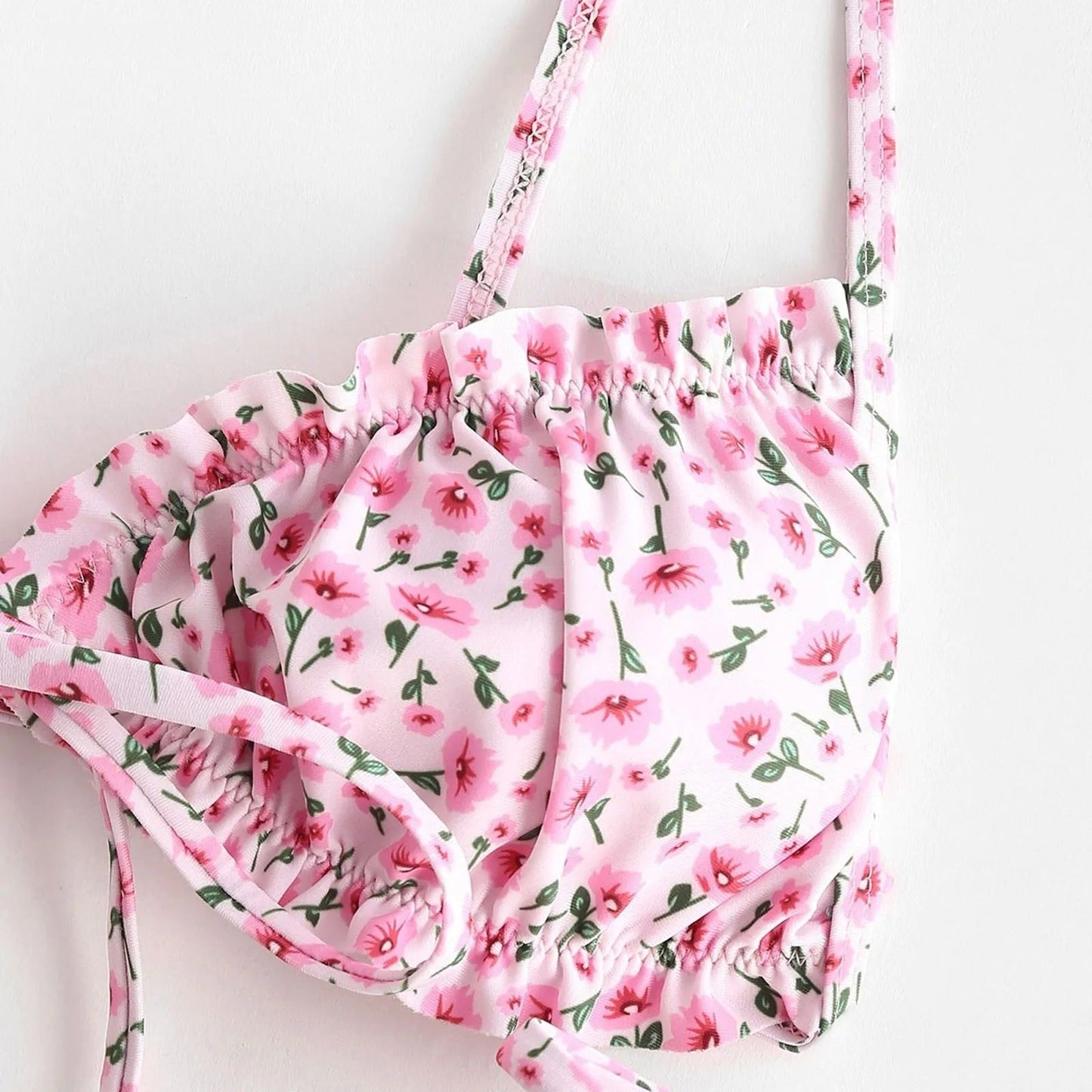 Printed Multi-rope Banded Bikini Women's Swimsuit