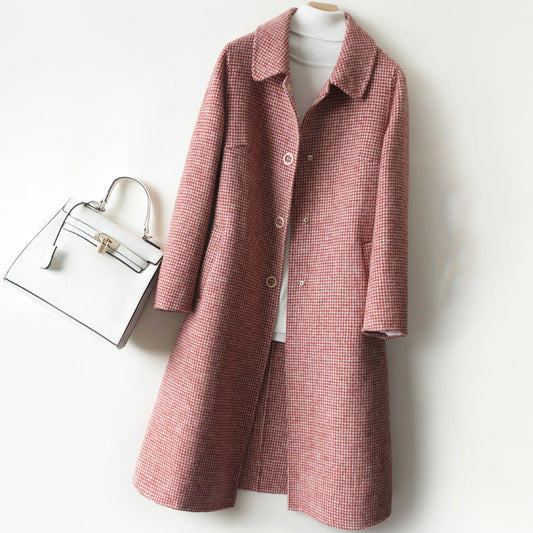 Over-the-knee Fashionable Woolen Coat Loose