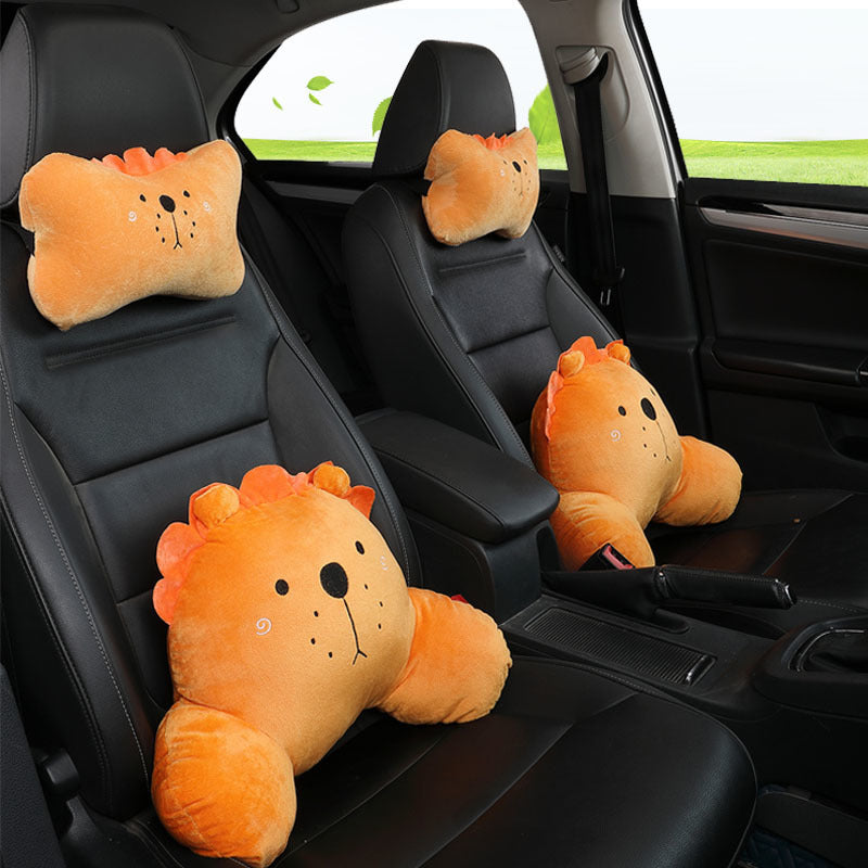 Automotive Headrest Car Lumbar Pillow Suit Cute Cartoon