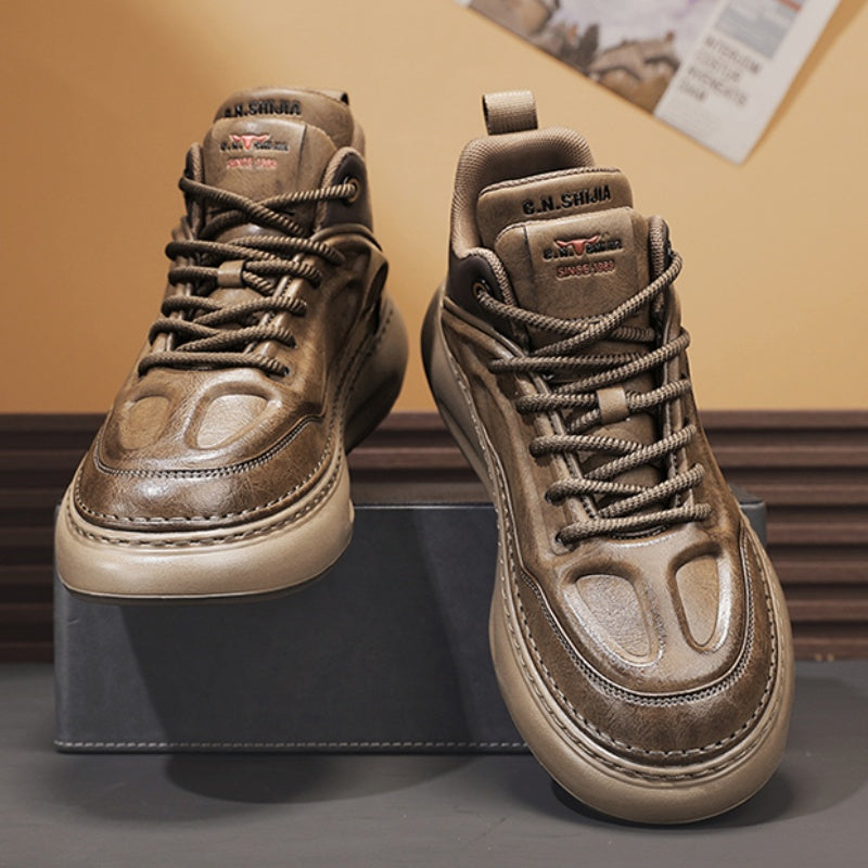 Autumn And Winter Cotton-padded Shoes With Velvet Leather Casual Shoes Men